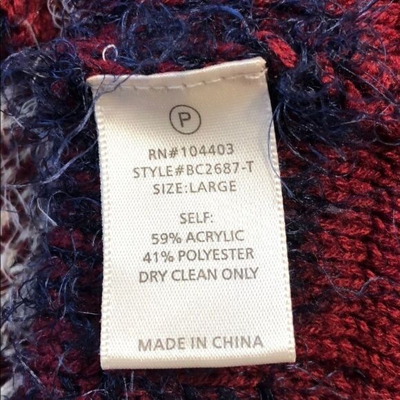 JOA Los Angeles Checked Feather Yarn Cardigan Sz L - Picture 11 of 13